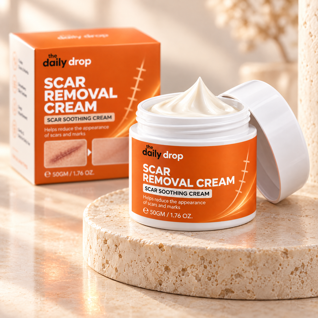 Care for the mark. <em>Support the skin.</em>
