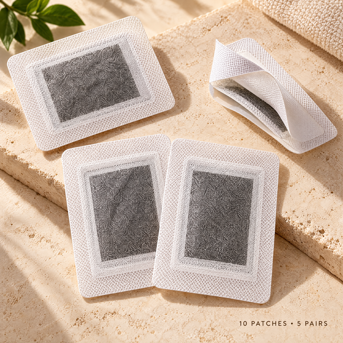 Patches laid out — 10 patches, 5 pairs