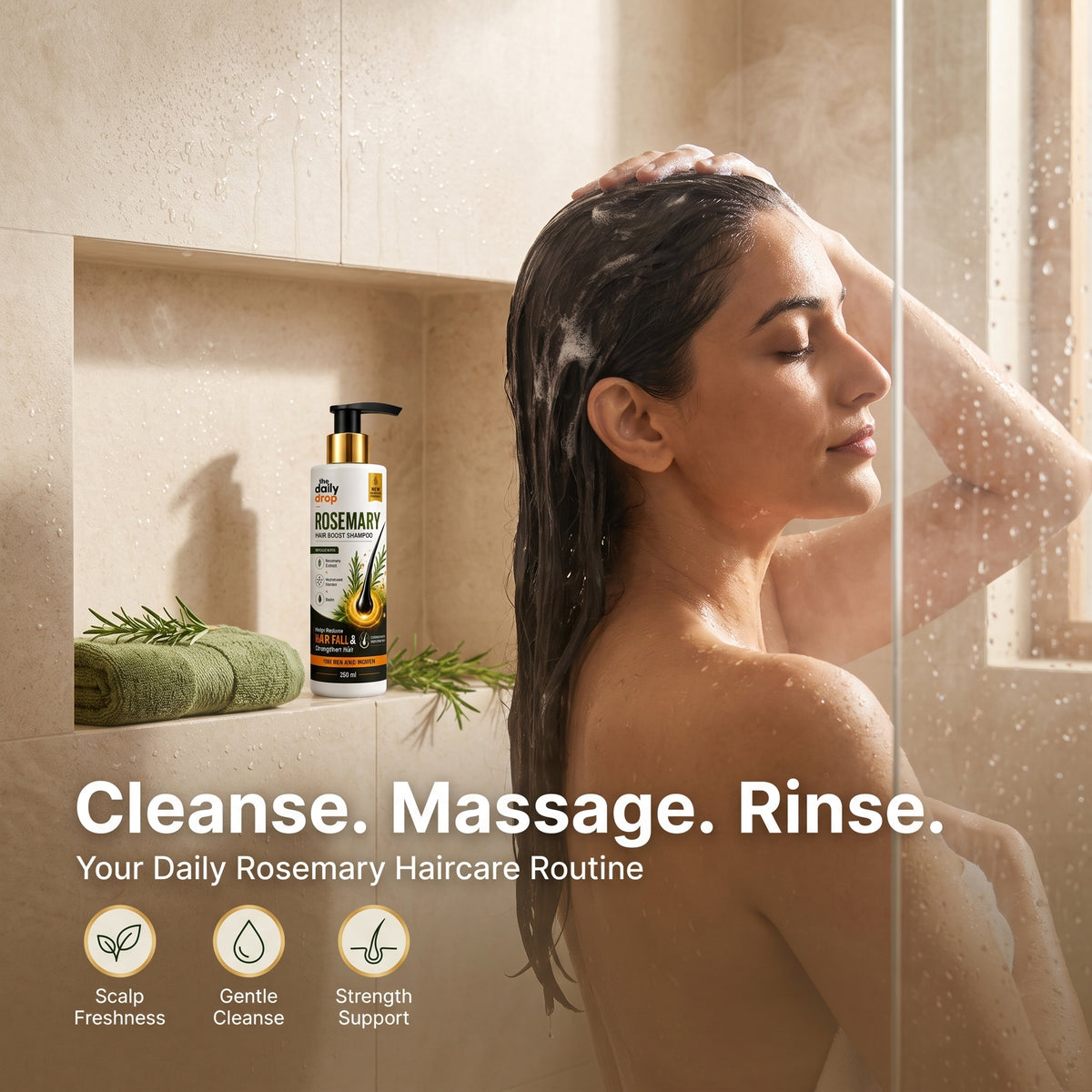 Rosemary Hair Boost Shampoo with Hydrolyzed Keratin & Biotin