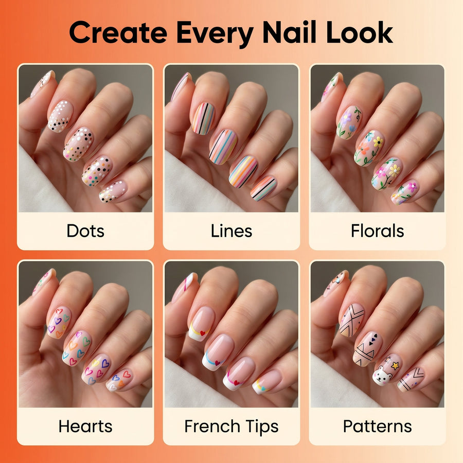 Nail Art Marker Pens – 12 Color DIY Nail Design Set
