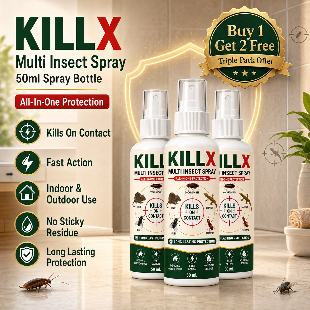 Three KILLX 50 ml spray bottles