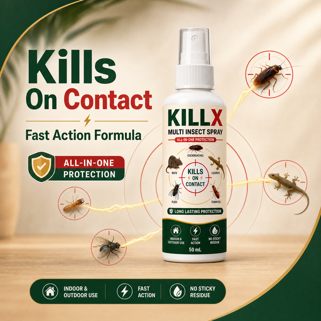 KILLX triple pack with the all-in-one protection points