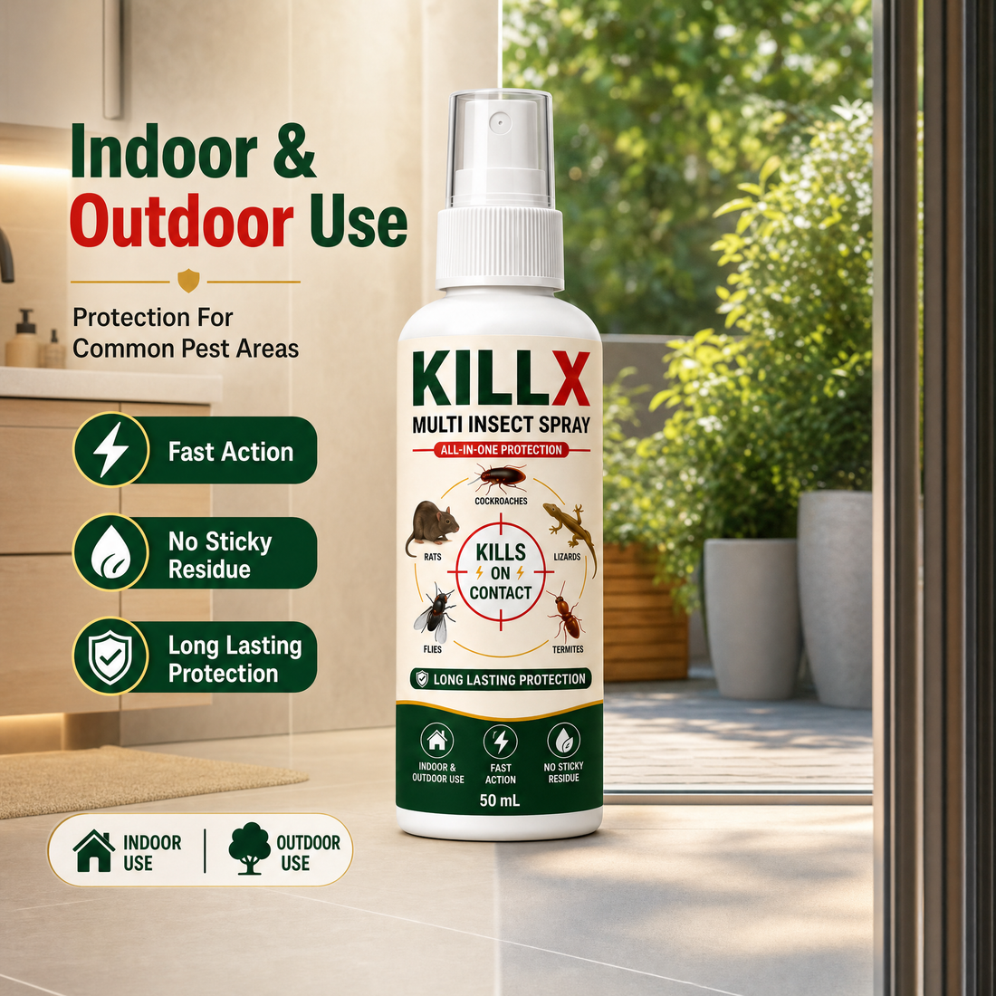 KILLX Multi Insect Spray 50 ml bottle
