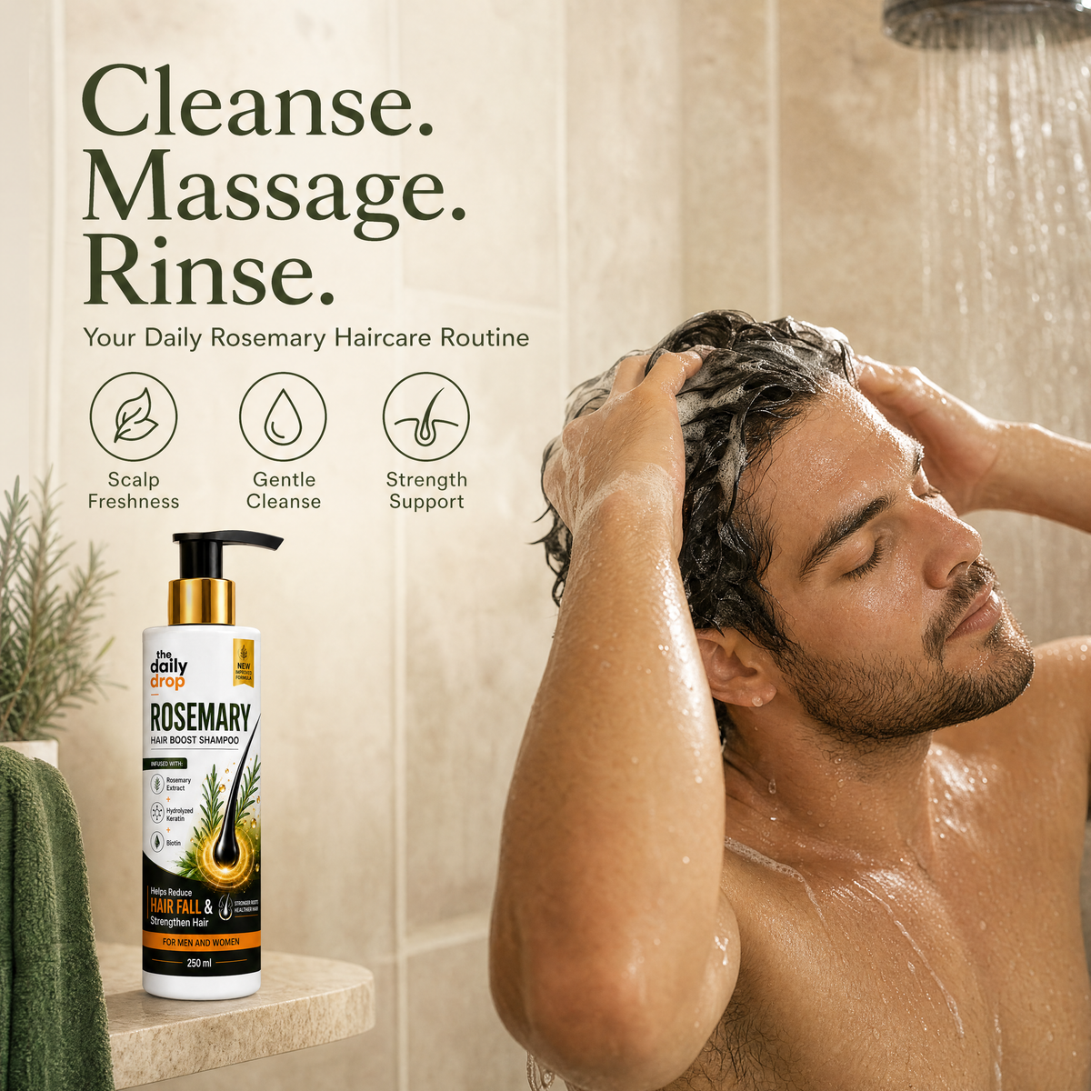 Rosemary Hair Boost Shampoo with Hydrolyzed Keratin & Biotin