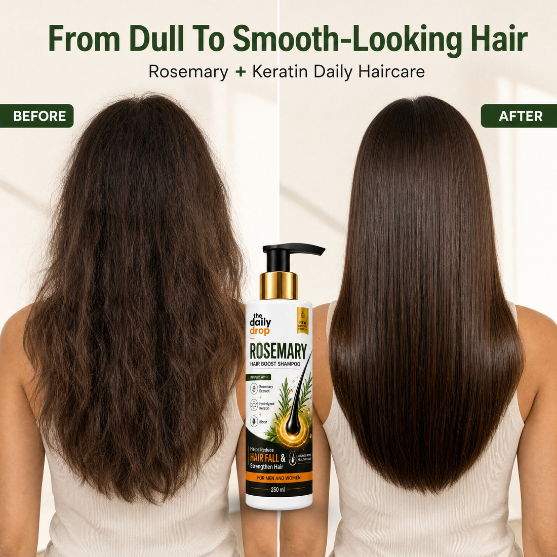 Hair before the rosemary wash routine