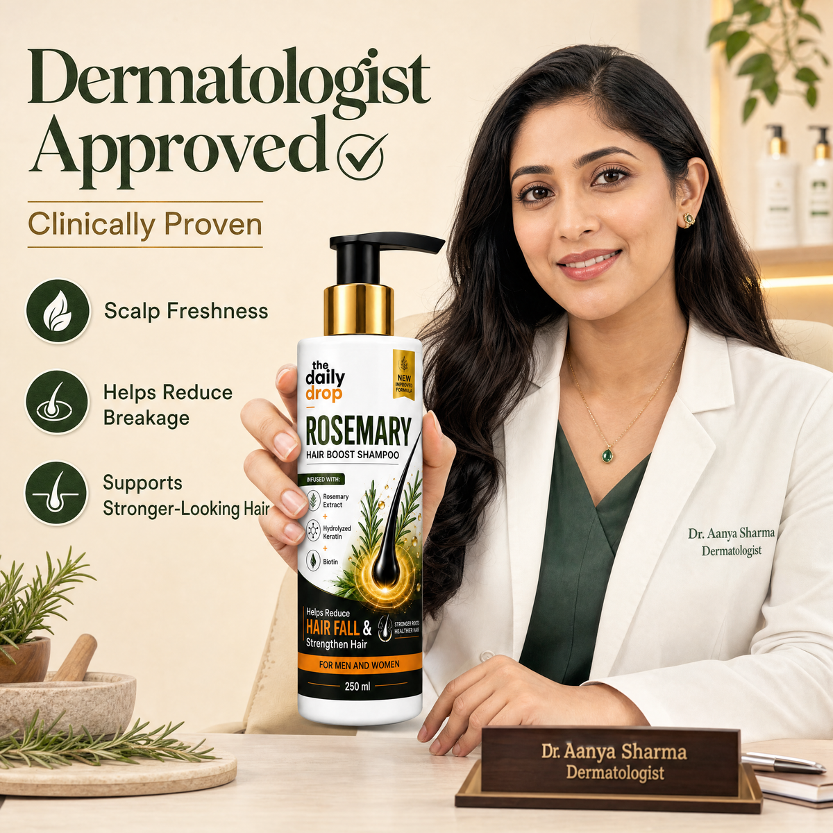 Rosemary Hair Boost Shampoo with Hydrolyzed Keratin & Biotin