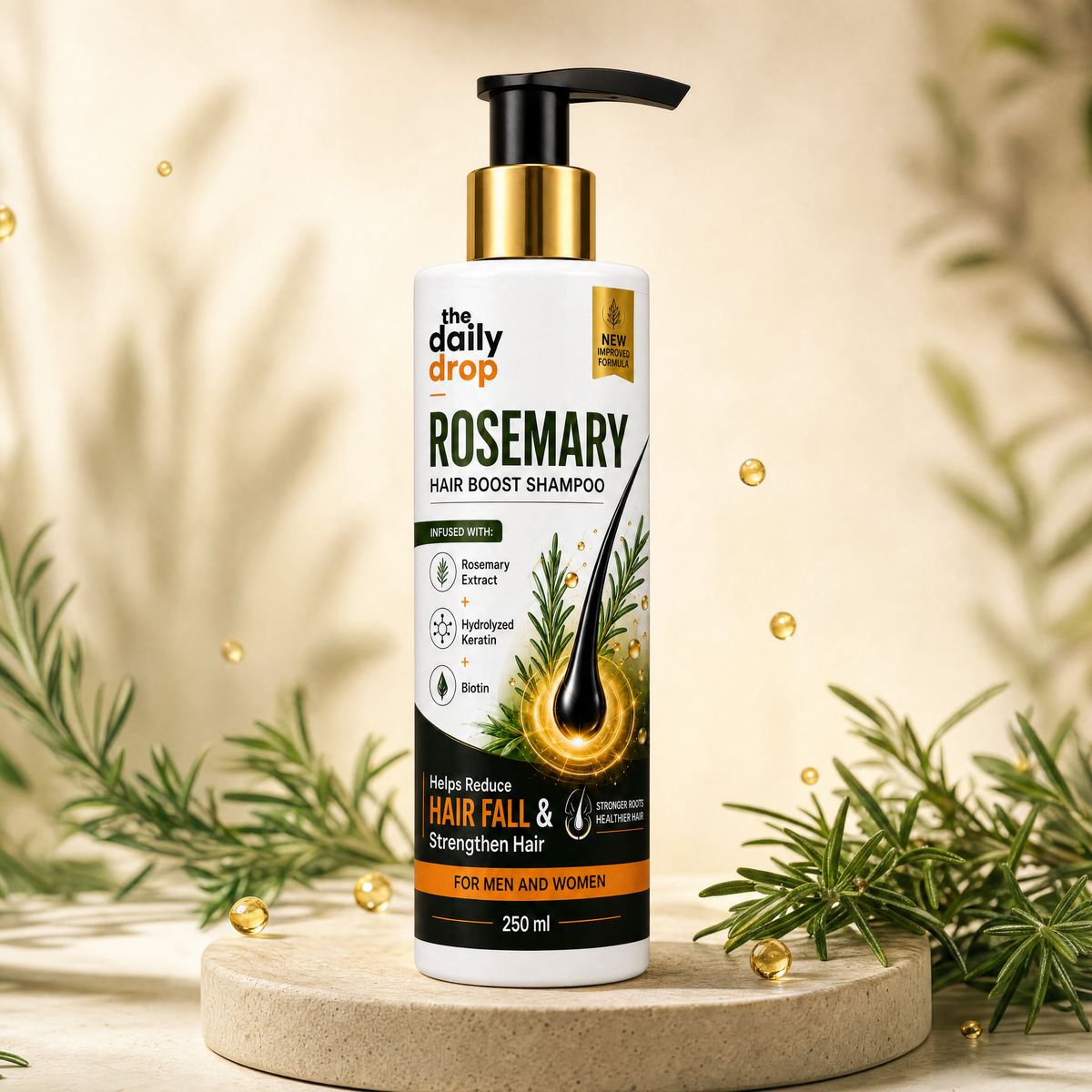 Rosemary Hair Boost Shampoo with Hydrolyzed Keratin & Biotin